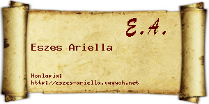 Eszes Ariella névjegykártya